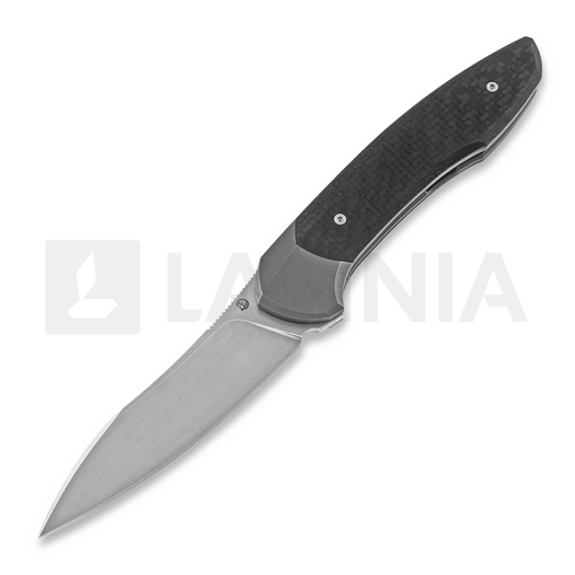 Cheburkov Russkiy M390 折叠刀, carbon fibre with titanium bolster