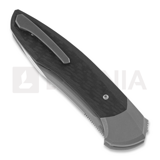 Coltello pieghevole Cheburkov Russkiy M390, carbon fibre with titanium bolster