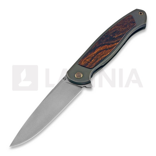 Couteau pliant Cheburkov Scout M390, Bronze Titanium, Ironwood Inlay