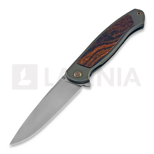 Skladací nôž Cheburkov Scout M390, Bronze Titanium, Ironwood Inlay