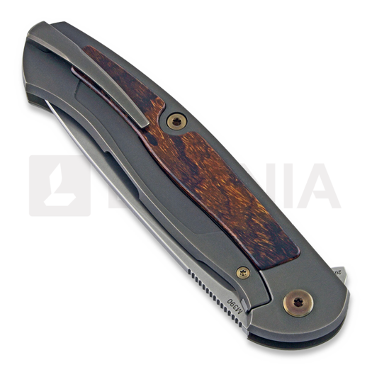 Cheburkov Scout M390 sulankstomas peilis, Bronze Titanium, Ironwood Inlay
