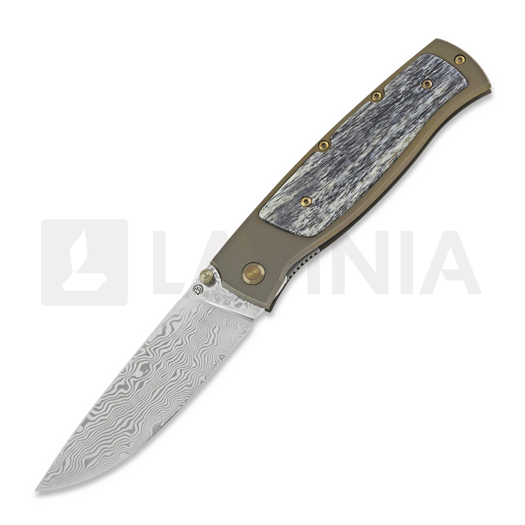 Cheburkov Strizh large Damascus Taschenmesser, bone