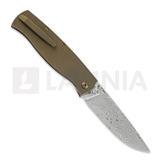 Cheburkov Strizh large Damascus sulankstomas peilis, bone
