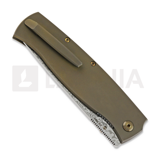 Cheburkov Strizh large Damascus kääntöveitsi, bone