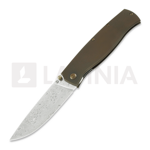 Складной нож Cheburkov Strizh large Damascus Bronze Titanium