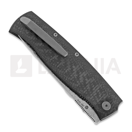 Cheburkov Strizh large Damascus sulankstomas peilis, Carbon Fibre, gray hw