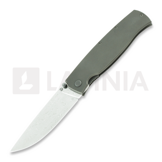 Cheburkov Strizh large Damascus סכין מתקפלת, Titanium