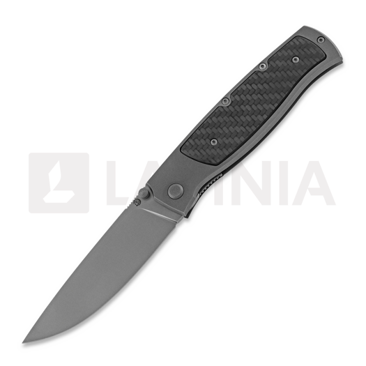 Couteau pliant Cheburkov Strizh large M390, Titanium, Black Carbon Fibre Inlay