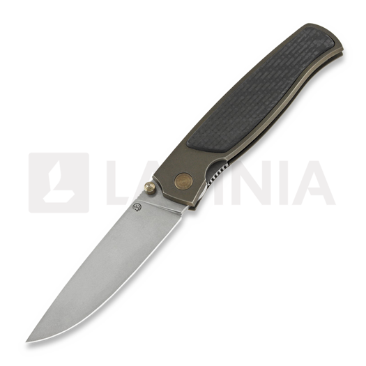 Couteau pliant Cheburkov Strizh small CPM S60V Bronze Titanium Carbon Fiber Inlay