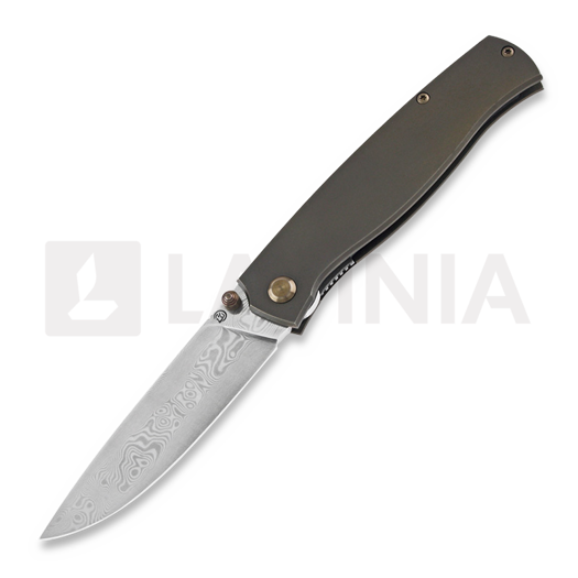 Складной нож Cheburkov Strizh small Damascus, Bronze Titanium