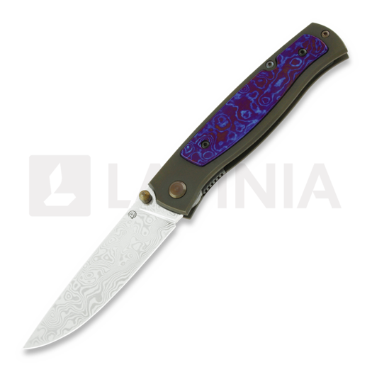 Cheburkov Strizh small Damascus kääntöveitsi, Timascus