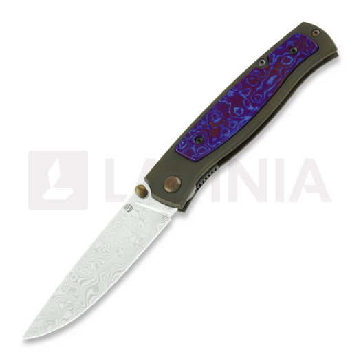 Cheburkov Strizh small Damascus sklopivi nož, Timascus