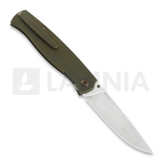 Cheburkov Strizh small Damascus sulankstomas peilis, Timascus