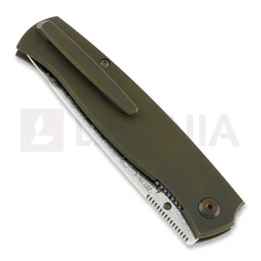 Cheburkov Strizh small Damascus folding knife, Timascus