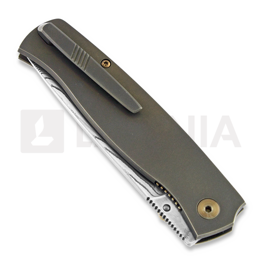 Cheburkov Strizh small Laminate sulankstomas peilis, Bronze Titanium