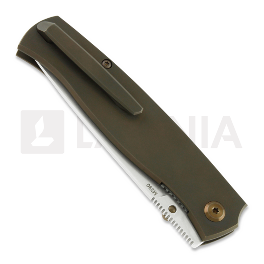 Coltello pieghevole Cheburkov Strizh small M390 Bronze Titanium, Carbon Fiber Inlay