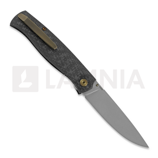 Couteau pliant Cheburkov Strizh small M390 Carbon Fiber, bronze hw