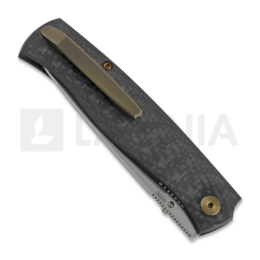 Cheburkov Strizh small M390 Carbon Fiber sulankstomas peilis, bronze hw