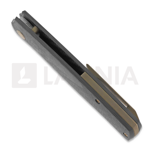 Couteau pliant Cheburkov Strizh small M390 Carbon Fiber, bronze hw