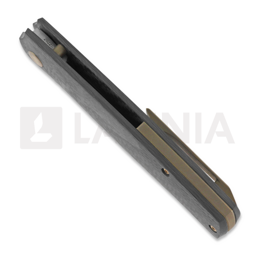 Cheburkov Strizh small M390 Carbon Fiber sulankstomas peilis, bronze hw