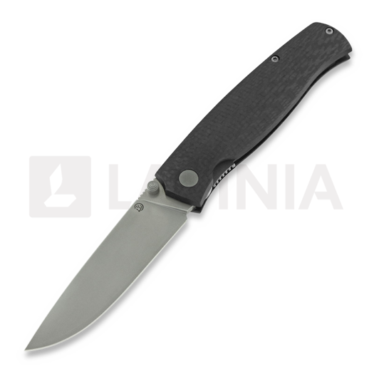 Cheburkov Strizh small M390 Carbon Fiber 折叠刀, gray hw