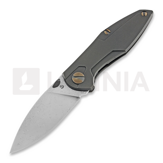 Cheburkov Tukan Damascus Bronze Titanium folding knife
