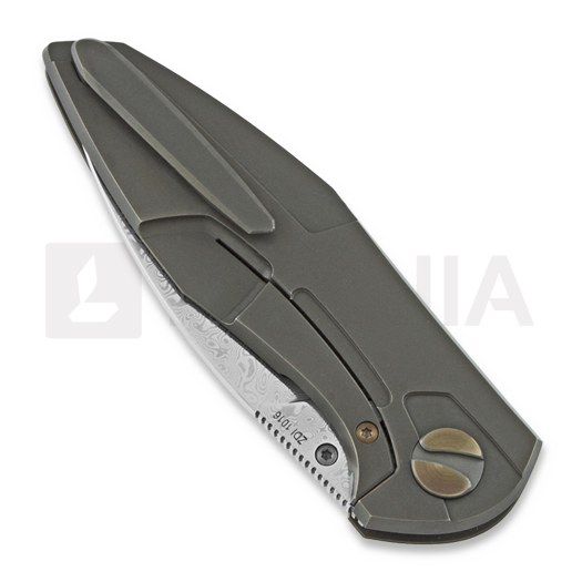 Coltello pieghevole Cheburkov Tukan Damascus Bronze Titanium