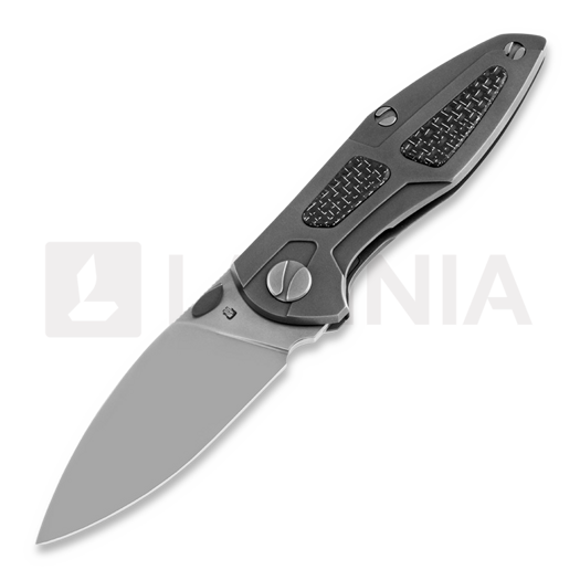 Cheburkov Tukan M390 Titanium folding knife, Black Carbon Fibre Inlays