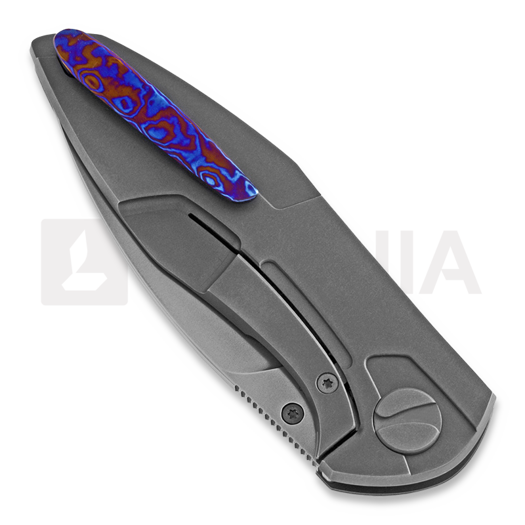 Couteau pliant Cheburkov Tukan M390 Titanium, Timascus clip and spacer