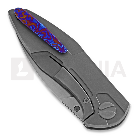 Coltello pieghevole Cheburkov Tukan M390 Titanium, Timascus clip and spacer
