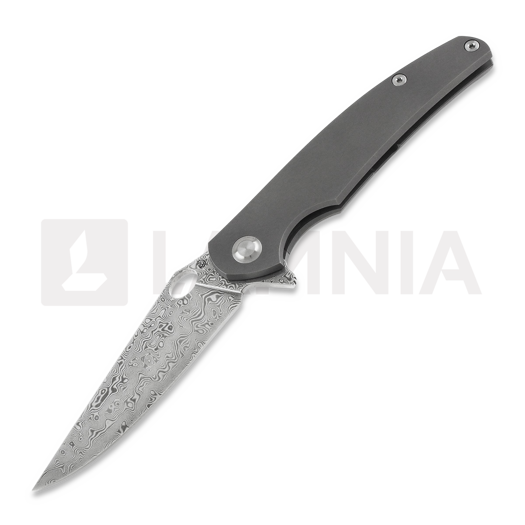 Cheburkov Voron Damascus kääntöveitsi, Titanium