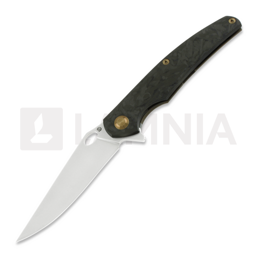 Coltello pieghevole Cheburkov Voron Light M390, Bronze Titanium, Marbled Carbon Fiber