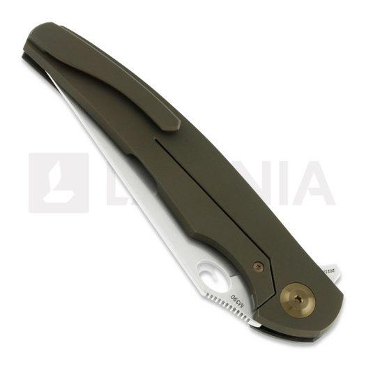 Coltello pieghevole Cheburkov Voron Light M390, Bronze Titanium, Marbled Carbon Fiber