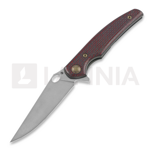 Cheburkov Voron M390 foldekniv, Red Carbon Fibre