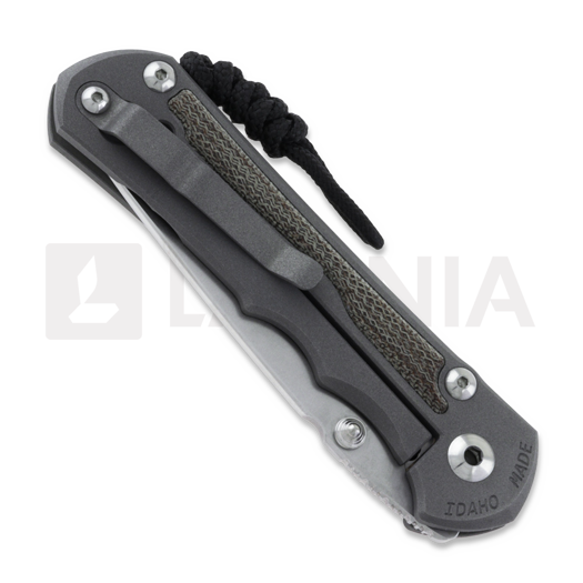Chris Reeve Inkosi kääntöveitsi, iso, narural micarta canvas, tanto LIN-1046