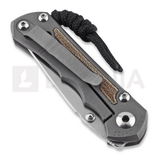 Coltello pieghevole Chris Reeve Inkosi, small, natural micarta canvas, tanto SIN-1046