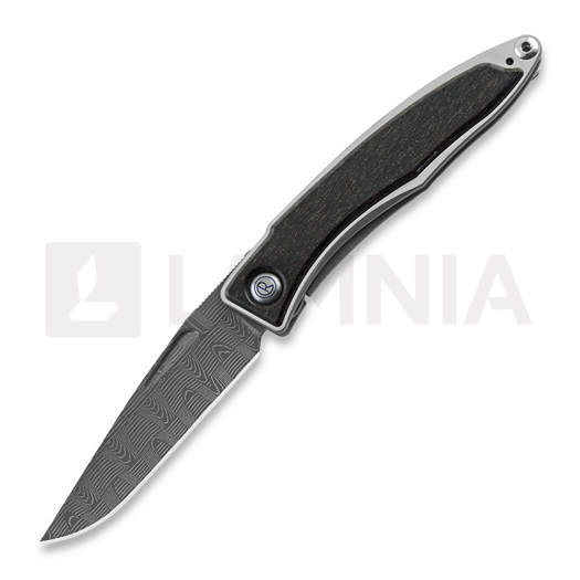 Chris Reeve Mnandi 접이식 나이프, bog oak, basketweave damascus MNA-1002