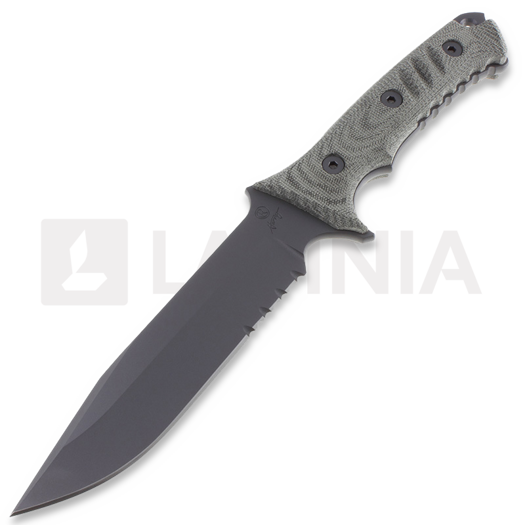 Chris Reeve Pacific Messer, schwarz, Wellenschliff PAC-1001