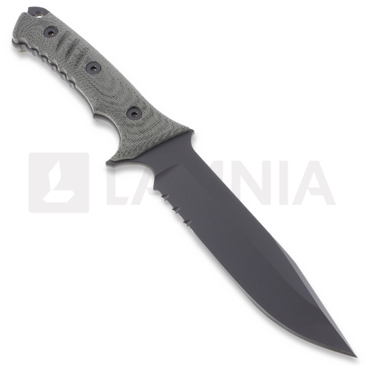 Chris Reeve Pacific Messer, schwarz, Wellenschliff PAC-1001