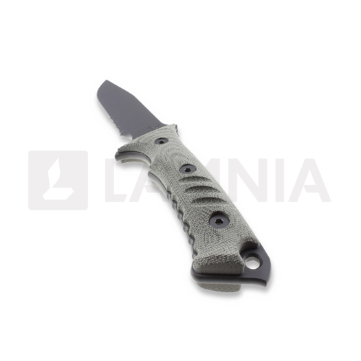 Chris Reeve Pacific Messer, schwarz, Wellenschliff PAC-1001