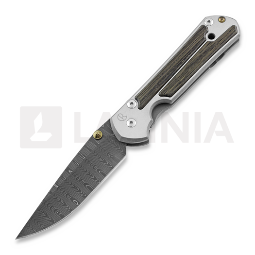 Chris Reeve Sebenza 21 סכין מתקפלת, large, Bog Oak Damascus Ladder L21-1086
