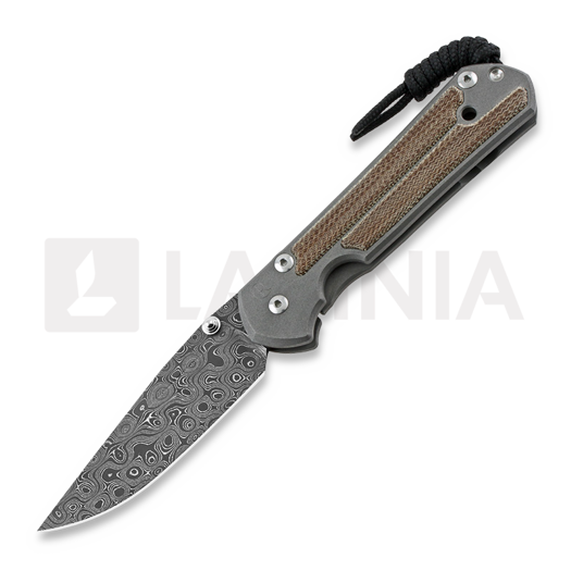 Liigendnuga Chris Reeve Sebenza 21, large, micarta canvas damascus raindro L21-1272