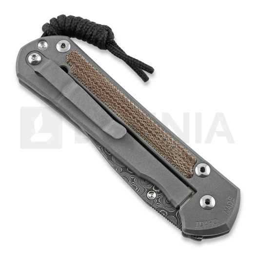 Coltello pieghevole Chris Reeve Sebenza 21, large, micarta canvas damascus raindro L21-1272
