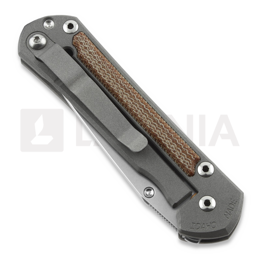Chris Reeve Sebenza 21 folding knife, small, micarta canvas, tanto S21-1266
