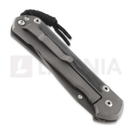 Coltello pieghevole Chris Reeve Sebenza 31, large, black micarta damascus raindrop L31-1206