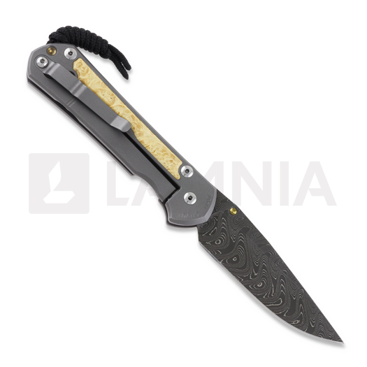 Chris Reeve Sebenza 31 sulankstomas peilis, large, box elder burl damascus boomera L31-1110