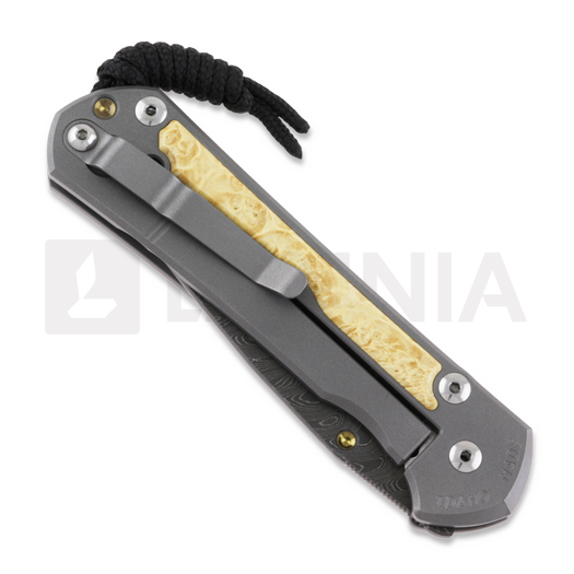 Coltello pieghevole Chris Reeve Sebenza 31, large, box elder burl damascus boomera L31-1110