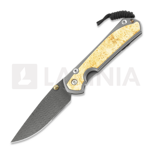 Liigendnuga Chris Reeve Sebenza 31, large, box elder burl damascus ladder L31-1112