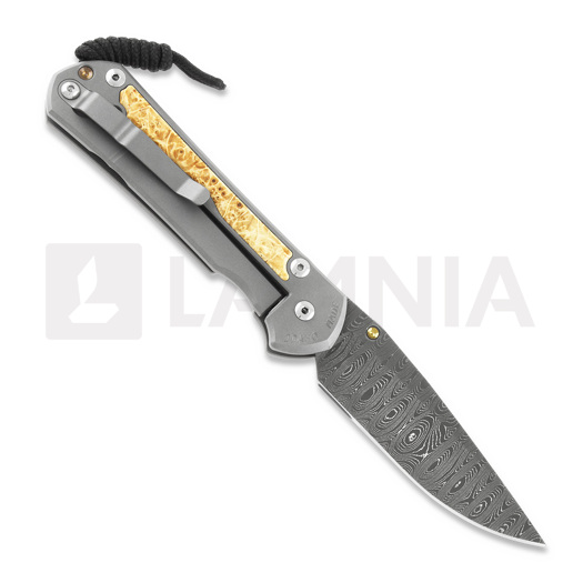 Coltello pieghevole Chris Reeve Sebenza 31, large, box elder burl damascus ladder L31-1112