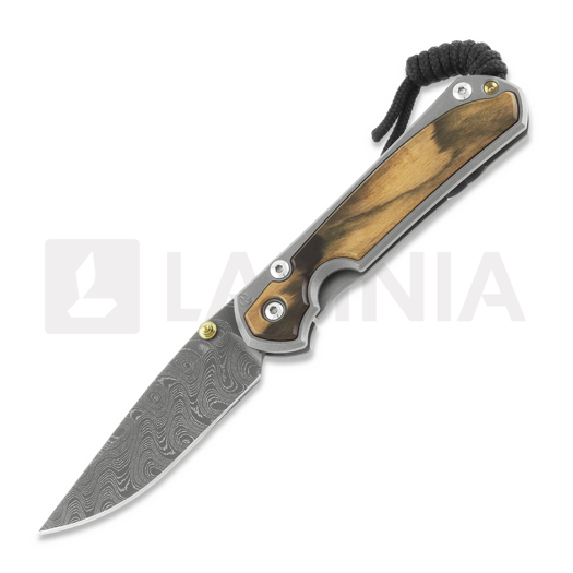 Chris Reeve Sebenza 31 fällkniv, large, macassar ebony damascus boomera L31-1118